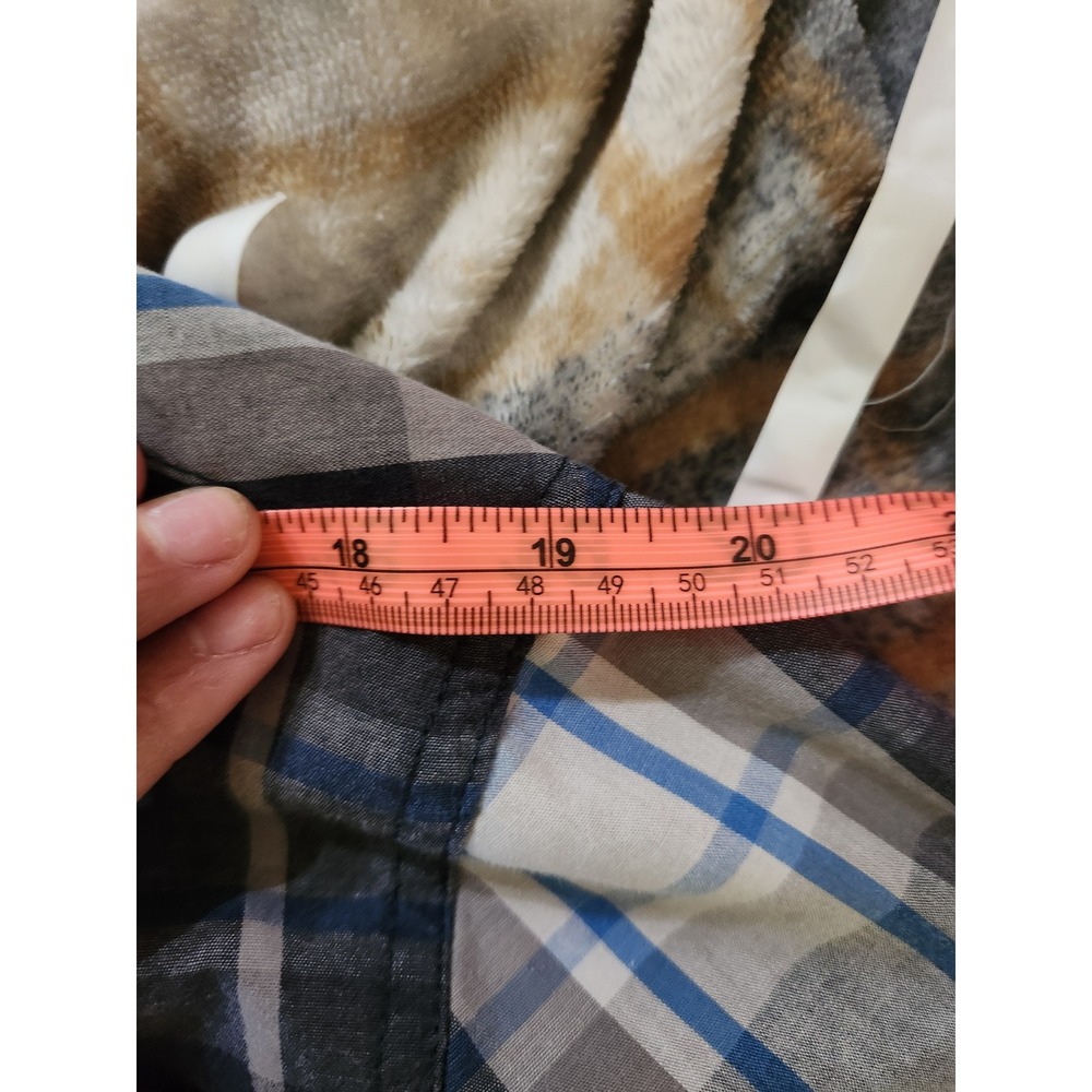 Levis Mens M blue gray plaid long sleeve button down casual‎ shirt - Picture 12 of 12